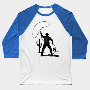 Western Era - Cowboy with Lasso 2 Baseball T-Shirt